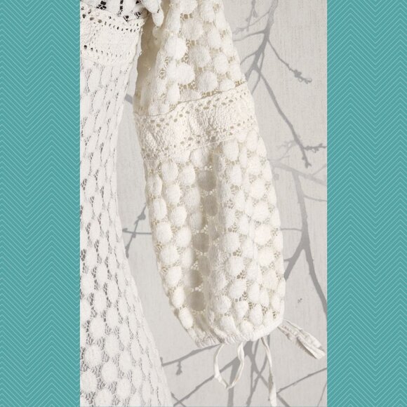 Solitaire White Ivory Eyelet Lace Overlay Dress - Picture 2 of 5